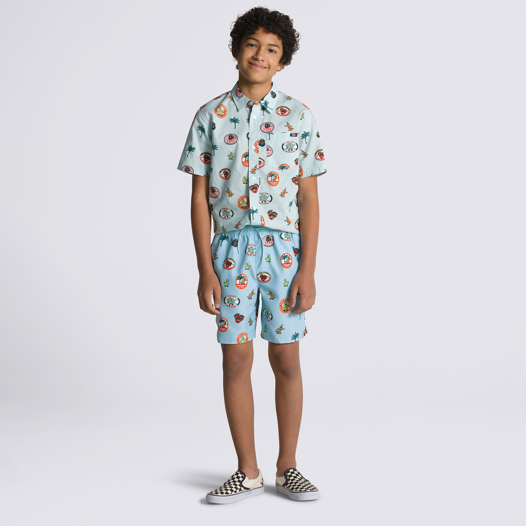 Vans Primary Print Elastic Boardshorts - Boys' Grade School