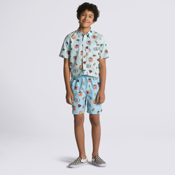 Boys' Grade School - Vans Primary Print Elastic Boardshorts - Multi/Blue Glow