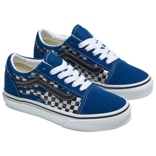 

Vans Boys Vans Old Skool Flame - Boys' Preschool Shoes Black/White/Blue Size 1.0