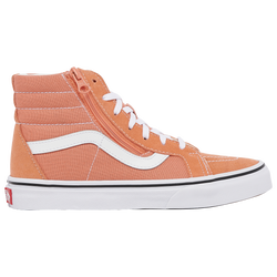 Girls' Grade School - Vans SK8 Hi Zip - White/Peach