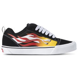 Men's - Vans Knu Skool Flame - Black/Red/White