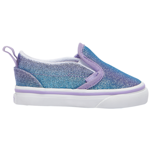 

Vans Girls Vans Slip On - Girls' Toddler Skate Shoes Blue/Purple/White Size 6.0