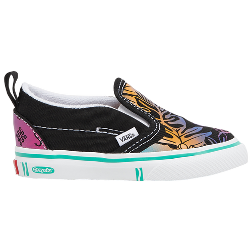 

Boys Vans Vans Slip On Crayola - Boys' Toddler Running Shoe White/Black Size 04.0