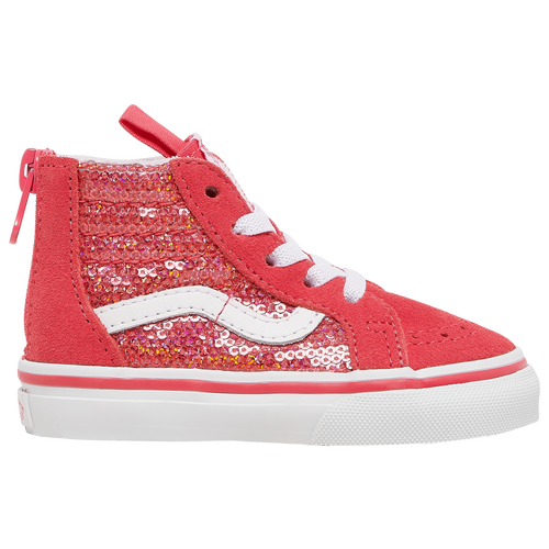 

Girls Vans Vans SK8 Hi Zip - Girls' Toddler Skate Shoe Paradise Pink/White Size 06.0