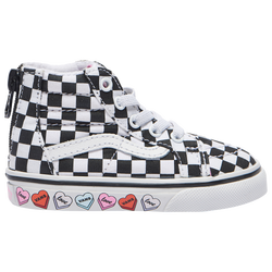 Girls' Toddler - Vans SK8 Hi Zip - Black/White/Multi