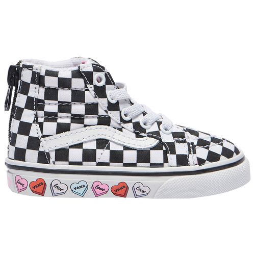 

Vans Girls Vans SK8 Hi Zip - Girls' Toddler Skate Shoes Black/White/Multi Size 04.0