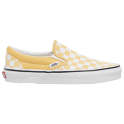 Women's - Vans Classic Slip On - Yellow/White