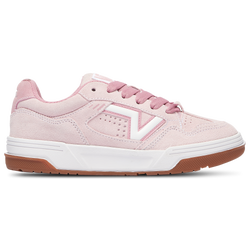 Girls' Grade School - Vans Upland Suede - Pastel Pink/White