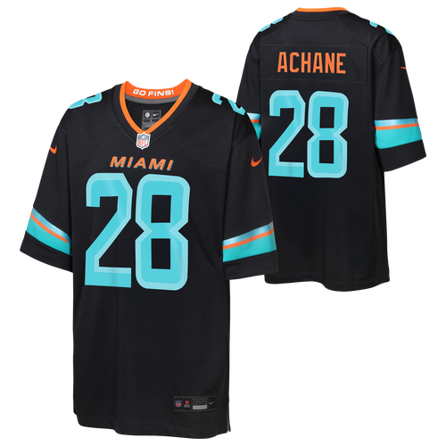 Nike Boys De'von Achane Dolpins NFL Rival Game Jersey - Boys' Grade School - Black Size XL