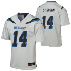 Boys' Grade School - Nike Lions NFL Rival AB14 Game Jersey - Silver