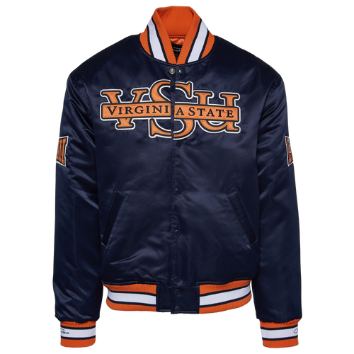 

Campus Remix Mens Campus Remix Virginia State University Satin Jacket - Mens Blue/Orange Size S