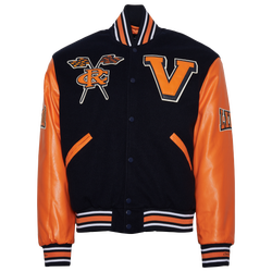 Men's - Campus Remix Virginia State University Varsity Jacket - Orange/Blue