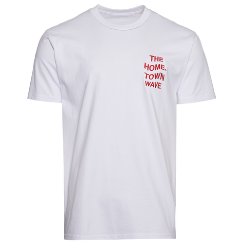 MENS - The Hometown Wave Graphic Short Sleeve T-Shirt - White/Red