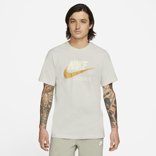

Nike Mens Nike NSW City T-Shirt - Mens Light Bone/Yellow Size S