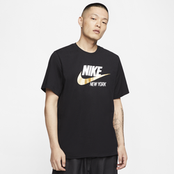 Men's - Nike NSW City T-Shirt - Black/White/Gold