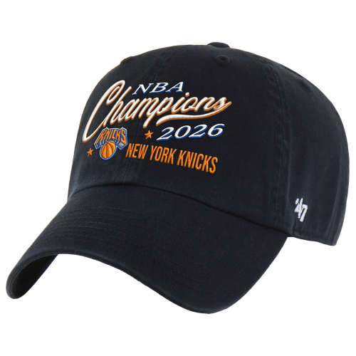 47 Brand Mens Knicks Champions Event Clean Up Cap - Black One Size