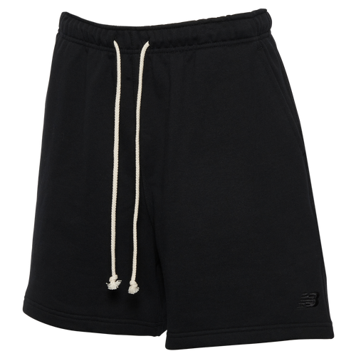 

New Balance Womens New Balance Athletics French Terry Shorts - Womens Black/Black Size L