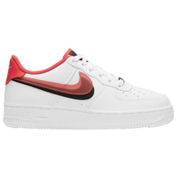 Boys' Grade School - Nike Air Force 1 Low - White/Red/Black