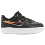 Nike Force 1 Crib - Girls' Infant Black/Multi