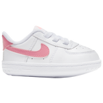 Nike Force 1 Crib - Girls' Infant White/Orange/Yellow