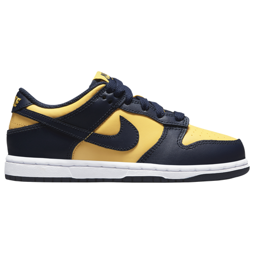 Shop Nike Boys  Dunk Low In Varsity Maize/midnight Navy