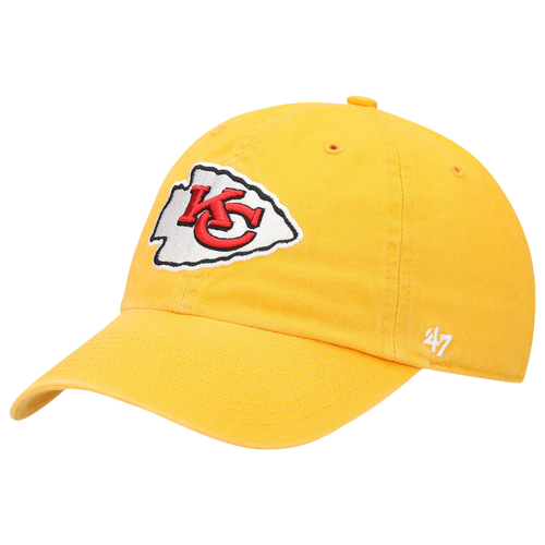 

47 Brand Mens 47 Brand Chiefs Secondary Clean Up Adjustable Hat - Mens Gold Size One Size