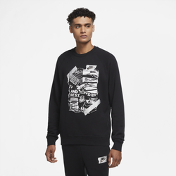 Mens - Nike Punk Pack Fleece Crew - Black/White
