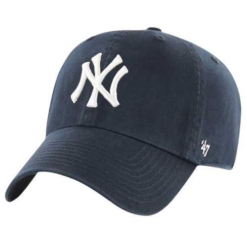 

47 Brand Mens New York Yankees 47 Brand Yankees Clean Up Cap - Mens White/Navy Size One Size
