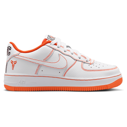 Boys' Grade School - Nike Air Force 1 Low Protro - White/White/Safety Orange