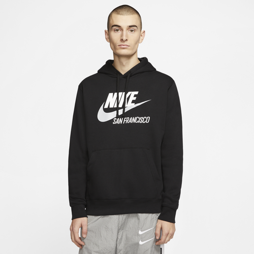 

Nike Mens Nike NSW City Pullover Hoodie - Mens Black/White Size S