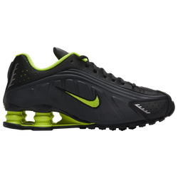 Boys' Grade School - Nike Shox R4 - Black/Volt