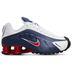 Boys' Grade School - Nike Shox R4 - Midnight Navy/White/Gym Red