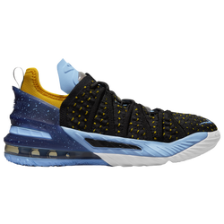 Boys' Grade School - Nike LeBron 18 - Black/University Gold/Coast Concord