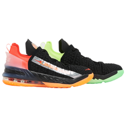 Boys' Grade School - Nike LeBron 18 - Black/Bright Crimson/Orange