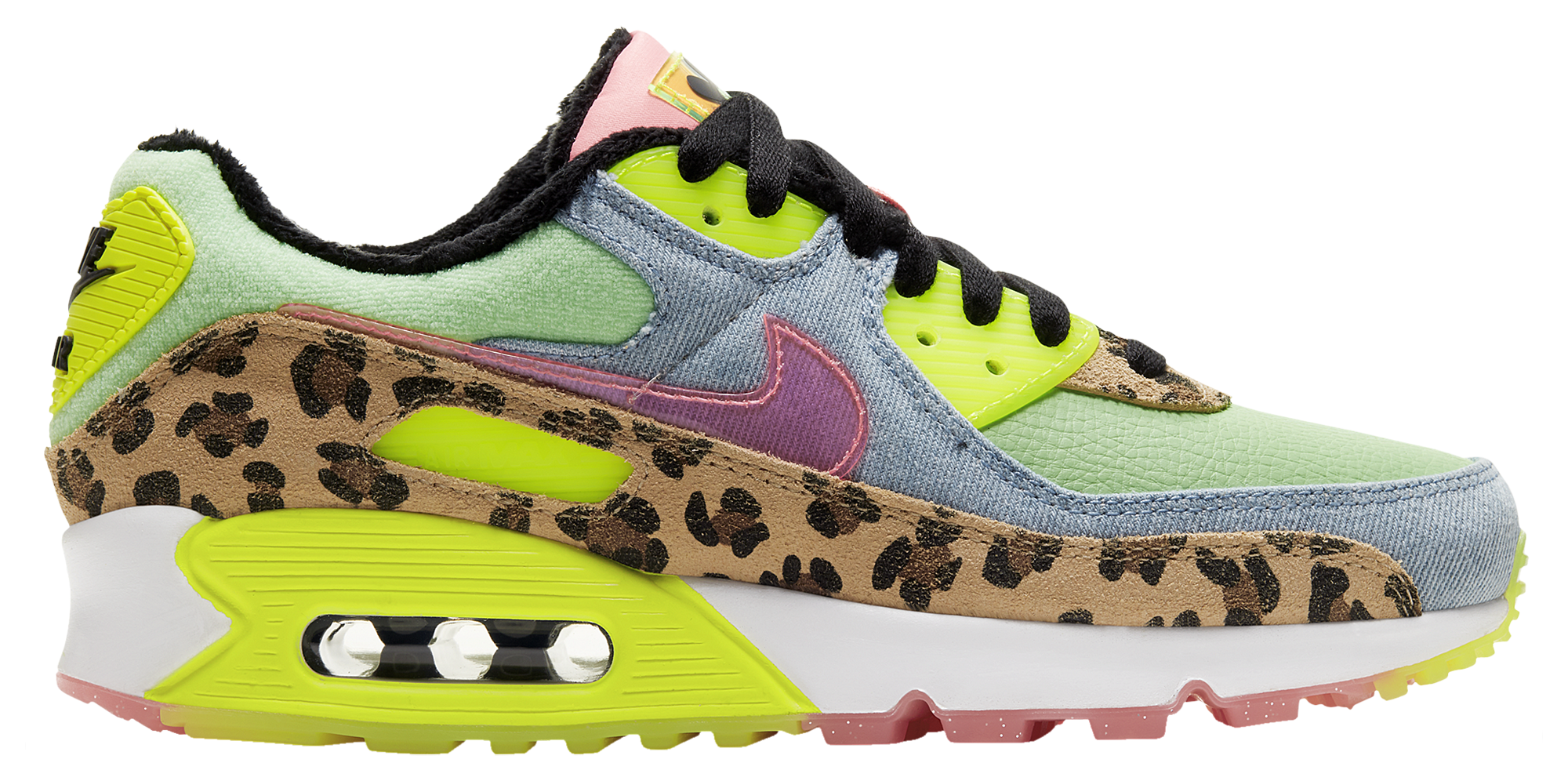 air max 90 trainers illusion green sunset pulse