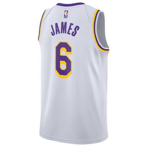 

Nike Mens Lebron James Nike Lakers 2020/21 Swingman Jersey - Mens White/White Size S