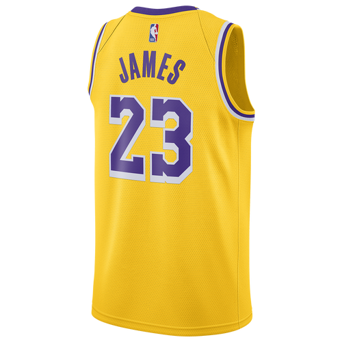 

Nike Mens Lebron James Nike Lakers Swingman Jersey - Mens Amarillo/Field Purple Size S