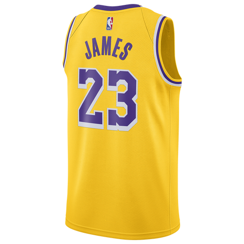 

Nike Mens Lebron James Nike Lakers Swingman Jersey - Mens Amarillo/Field Purple Size M