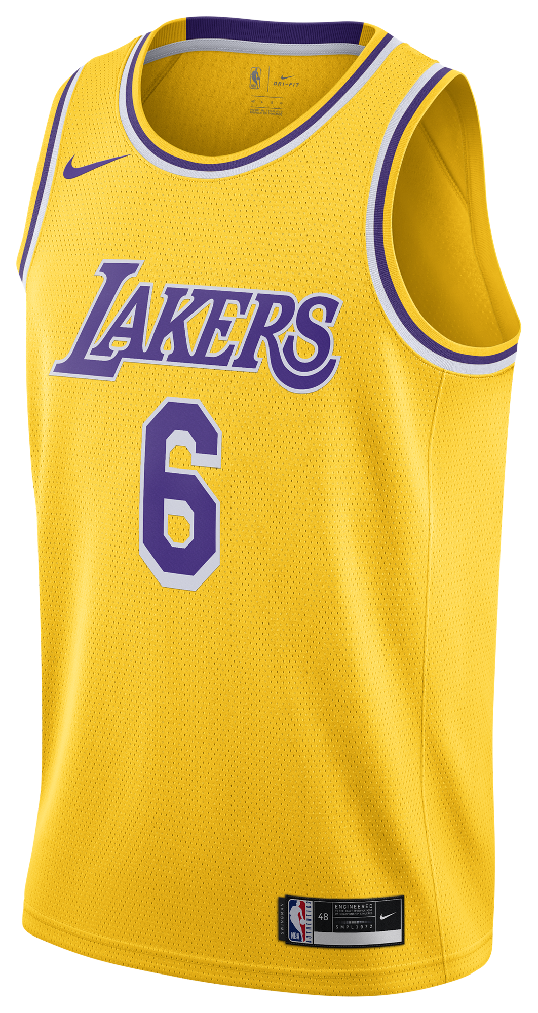 NWT-48/L SAUCESAMPLER # 15 LA LAKERS BLUE HWC AUTHENTIC SWINGMAN NBA NIKE  JERSEY