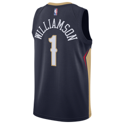 Men's - Nike Pelicans Swingman Jersey - College Navy/Club Gold