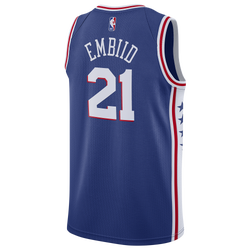 Men's - Nike 76ers Icon Edition 2020 Swingman Jersey - Rush Blue/White