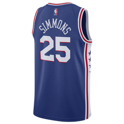 Mens - Nike 76ers Icon Edition 2020 Swingman Jersey - Rush Blue/White