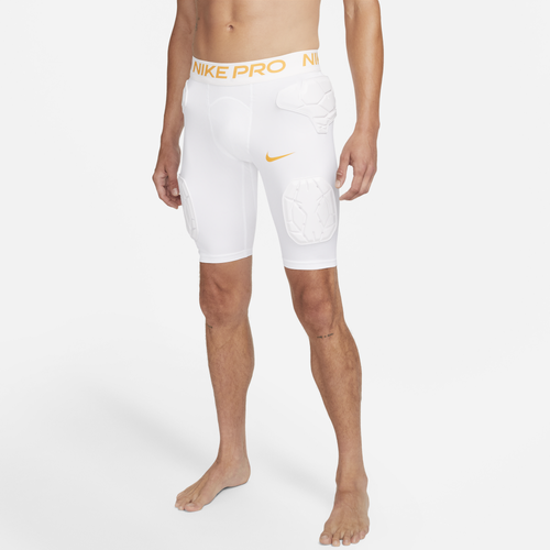 

Nike Mens Nike Team Hyperstrong Boom Short Girdle - Mens White/Gold Size L
