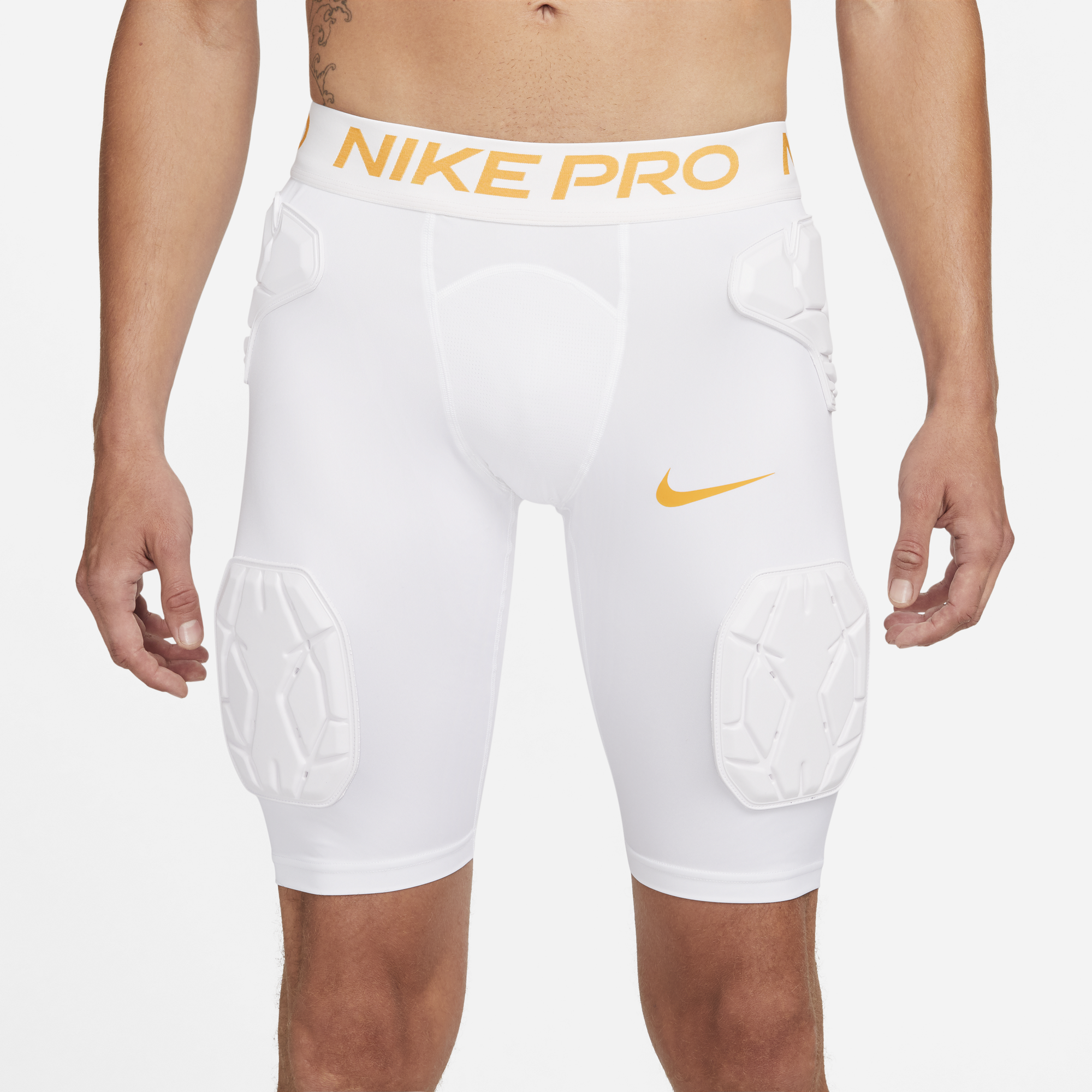 Large Nike pro hyper strong white football compression padded girdle tights