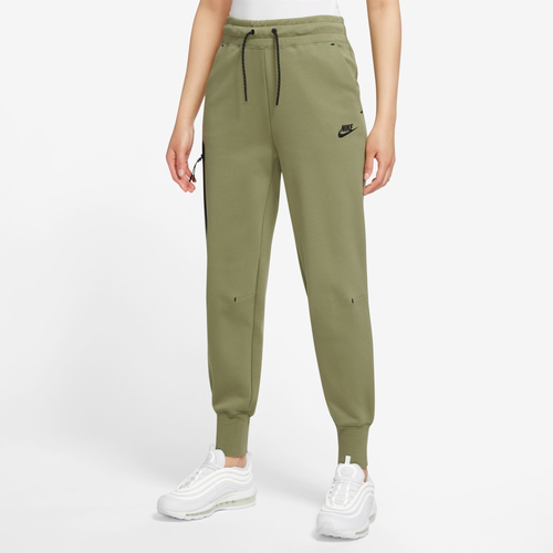 Shop Nike Womens  Nsw Tech Fleece Pants In Green/black
