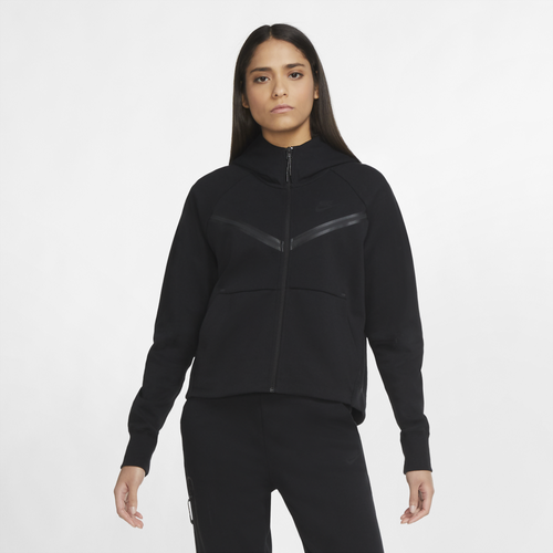 Nike Womens  Nsw Tech Fleece Wr Full-zip Hoodie In Black/black