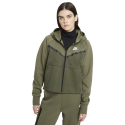 Women's - Nike NSW Tech Fleece WR Full-Zip Hoodie - Olive/White