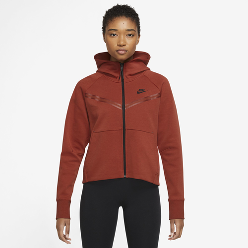 

Nike Womens Nike NSW Tech Fleece WR Full-Zip Hoodie - Womens Cinnabar/White Size XS