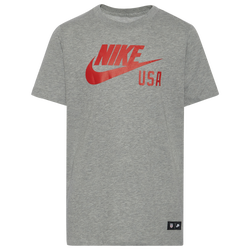 Boys' Grade School - Nike USA Olympic Swoosh T-Shirt - Grey/Red