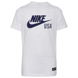 Boys' Grade School - Nike USA Olympic Swoosh T-Shirt - White/Blue